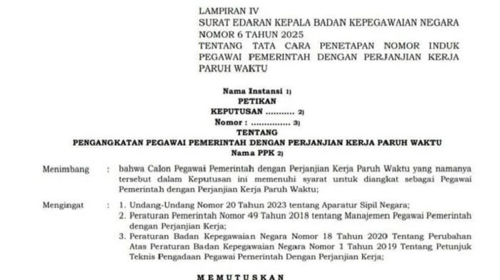 6 Poin Penting Terkait Surat PPPK Paruh Waktu yang Diterima Presiden
