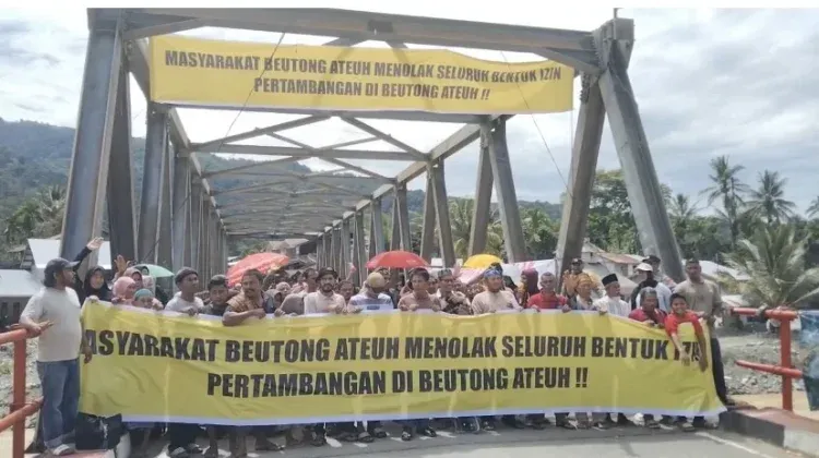 Aksi Warga Beutong Ateuh Tolak Eksplorasi Tambang di Nagan Raya
