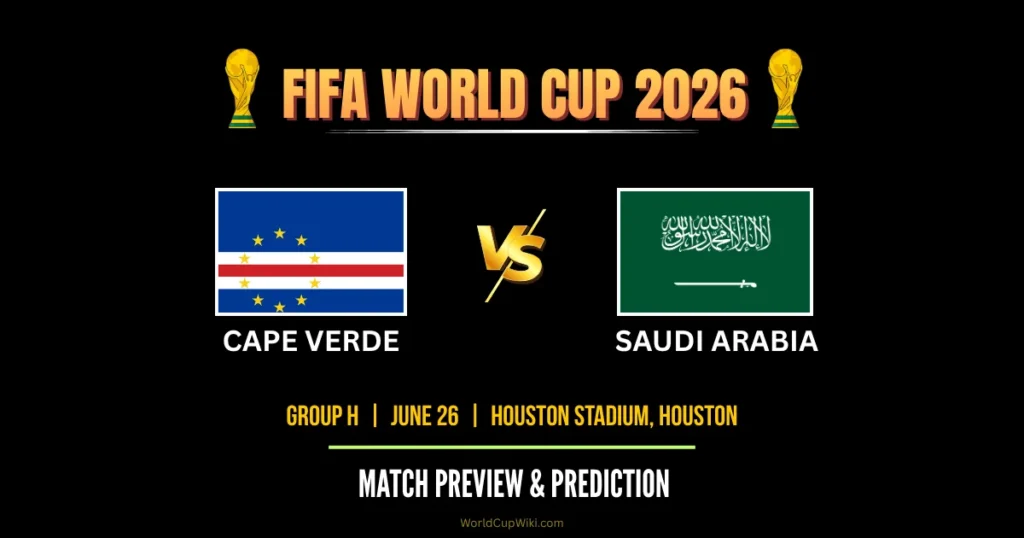 Cape Verde vs Arab Saudi: Pertarungan Krusial di Piala Dunia 2026