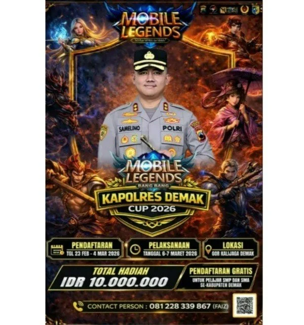 Kapolres Landak Resmikan Turnamen Mobile Legends Kapolri Cup 2026