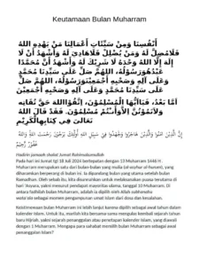 Khutbah Jumat Bulan Muharram: Mengingatkan Kembali Sejarah dan Keutamaan