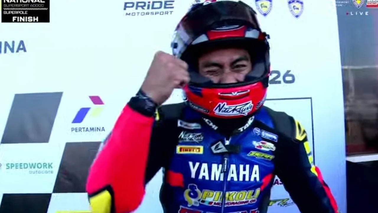 M Faerozi Tampilkan Bukti Konsisten Prestasi M Faerozi Yamaha Pikoli Global Ondolomon Jawara di Superpole Race SS600 MRS 2026 Seri 2