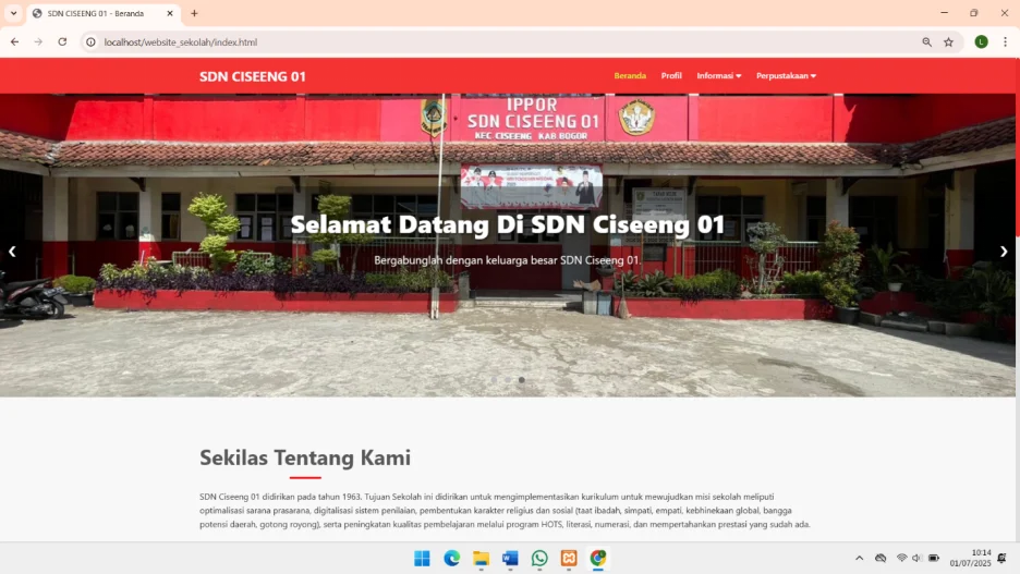 Mahasiswa Universitas Pamulang Rancang Website Landing Page WARKOP DKI 93 Bumi Indah