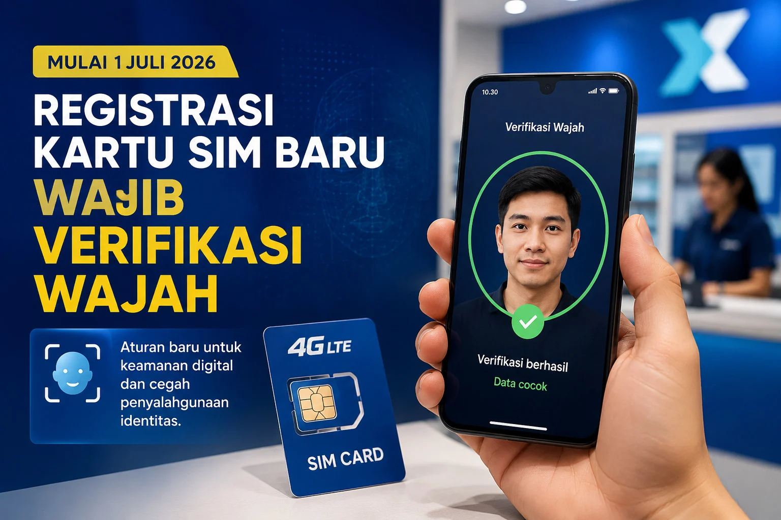Mulai 1 Juli 2026 Registrasi Kartu SIM Baru Wajib Verifikasi Wajah: Pemerintah Perkuat Keamanan Identitas Digital