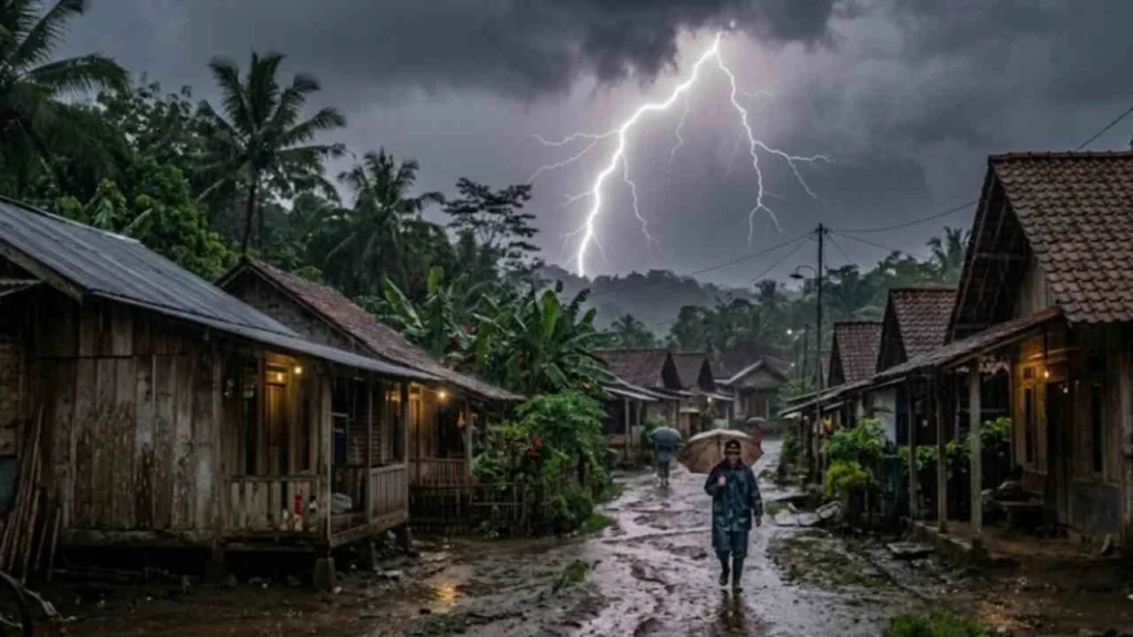 Palembang Siaga Hujan Petir pada Prakiraan Cuaca Minggu 28 Juni 2026