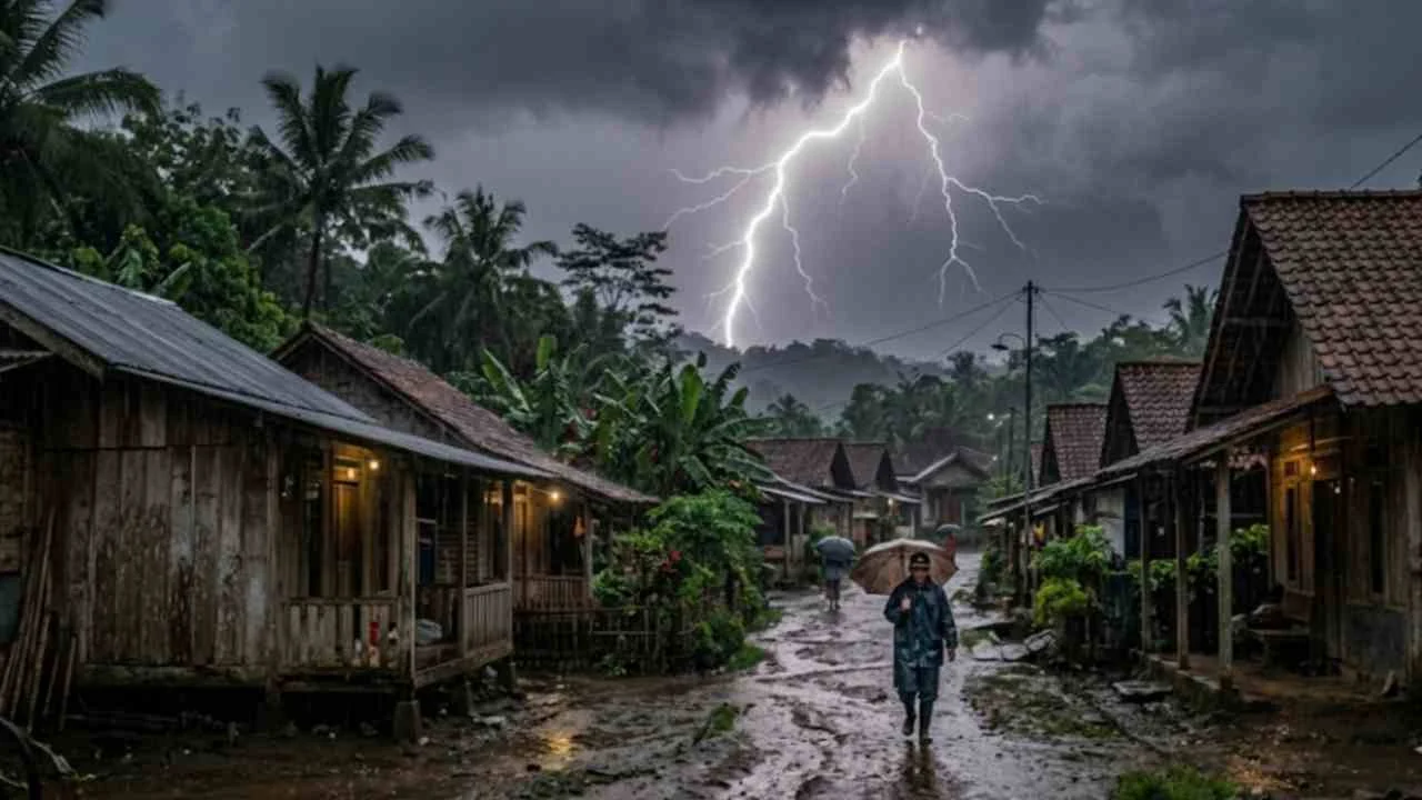 Palembang Siaga Hujan Petir pada Prakiraan Cuaca Minggu 28 Juni 2026