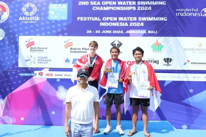 Perenang Muda Kalsel Sabet Dua Medali di A-Stream Open Water Swimming Bali 2026