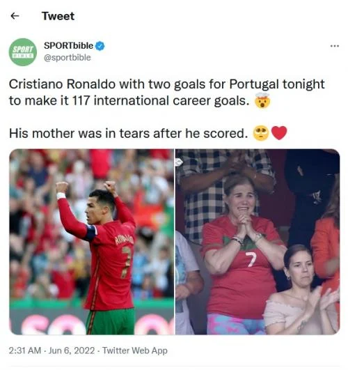 Pesan Ibu Cristiano Ronaldo yang Mengharukan Jelang Pertandingan Krusial Portugal