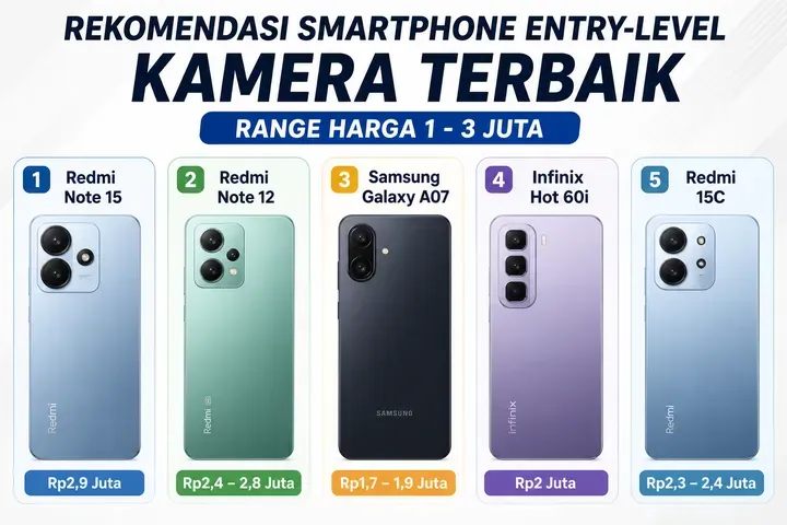 Rekomendasi HP 1 Jutaan Kamera Jernih untuk Konten TikTok 2026