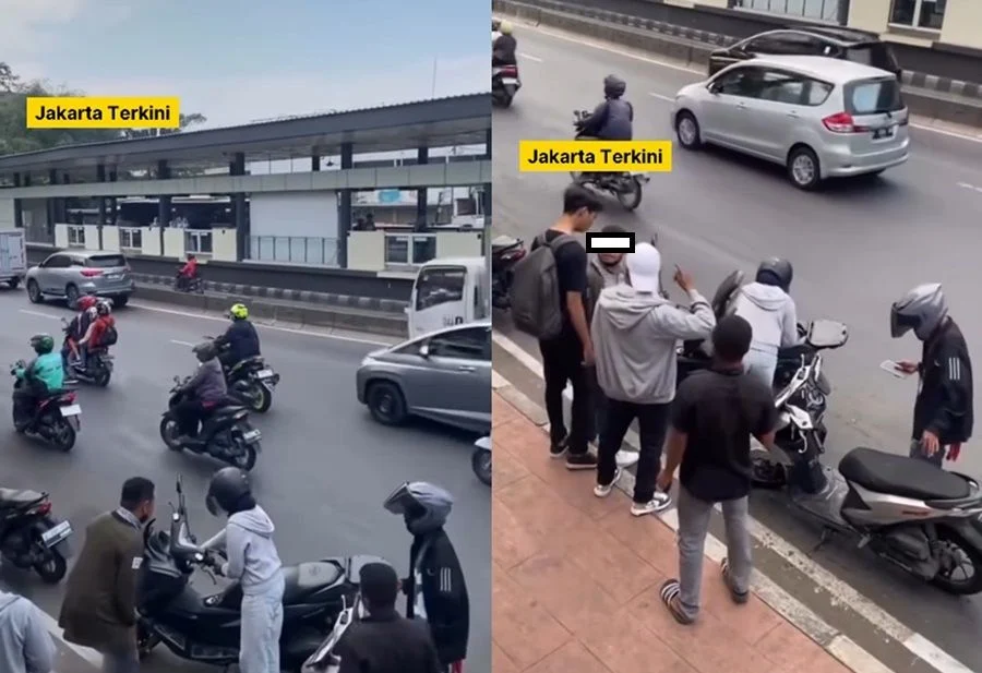Viral Aksi Debt Collector Hentikan Pemotor di Rawamangun Jaktim