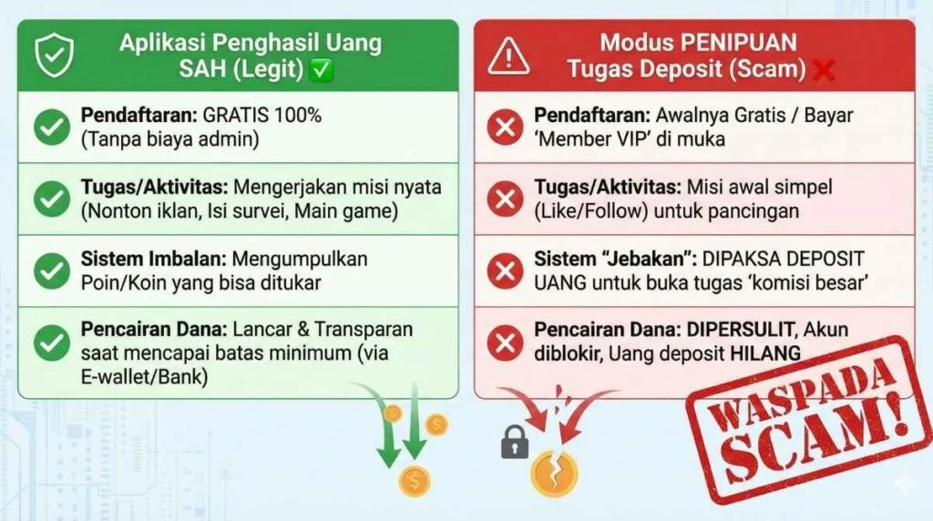 Waspada! 7 Ciri Aplikasi Penghasil Uang Penipuan 2026