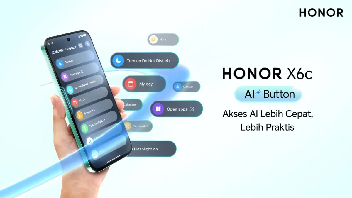 Akses Google Gemini Lebih Cepat lewat HONOR X6c dengan AI Button