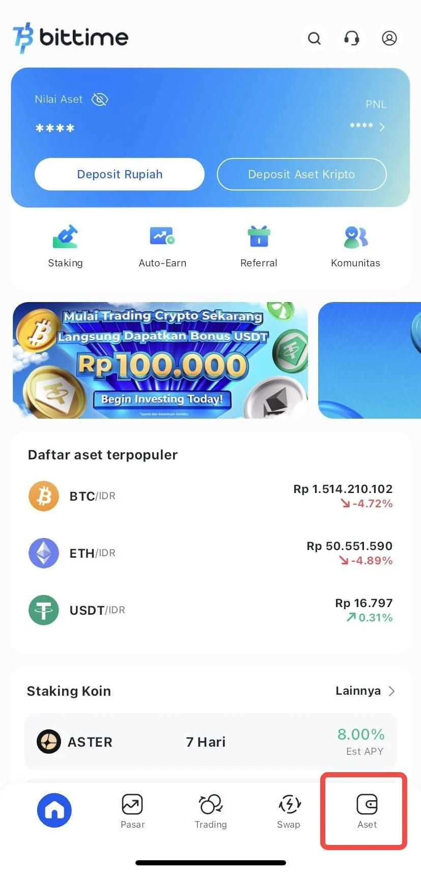 Bittime Luncurkan Reward Menarik untuk Trading Token Saham AS