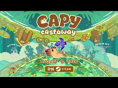 Capy Castaway Game Petualangan Cozy Capybara Rilis 6 Agustus