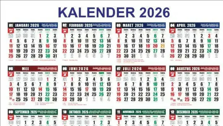 Kalender Libur Nasional 2026: Cuti Bersama dan Rencana Liburan