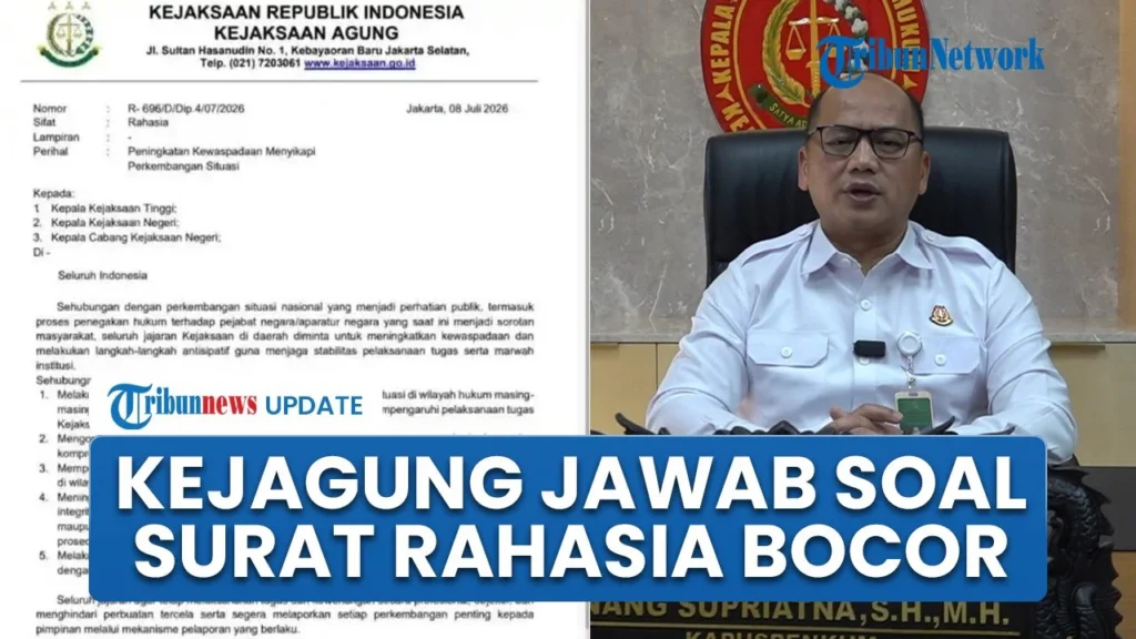 Kejagung Terungkap: Surat Rahasia Bocor, Jawaban Resmi