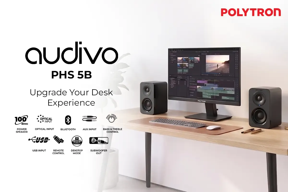 Polytron Audivo PHS 5B Speaker Desktop dengan Powerful DSP Mantap
