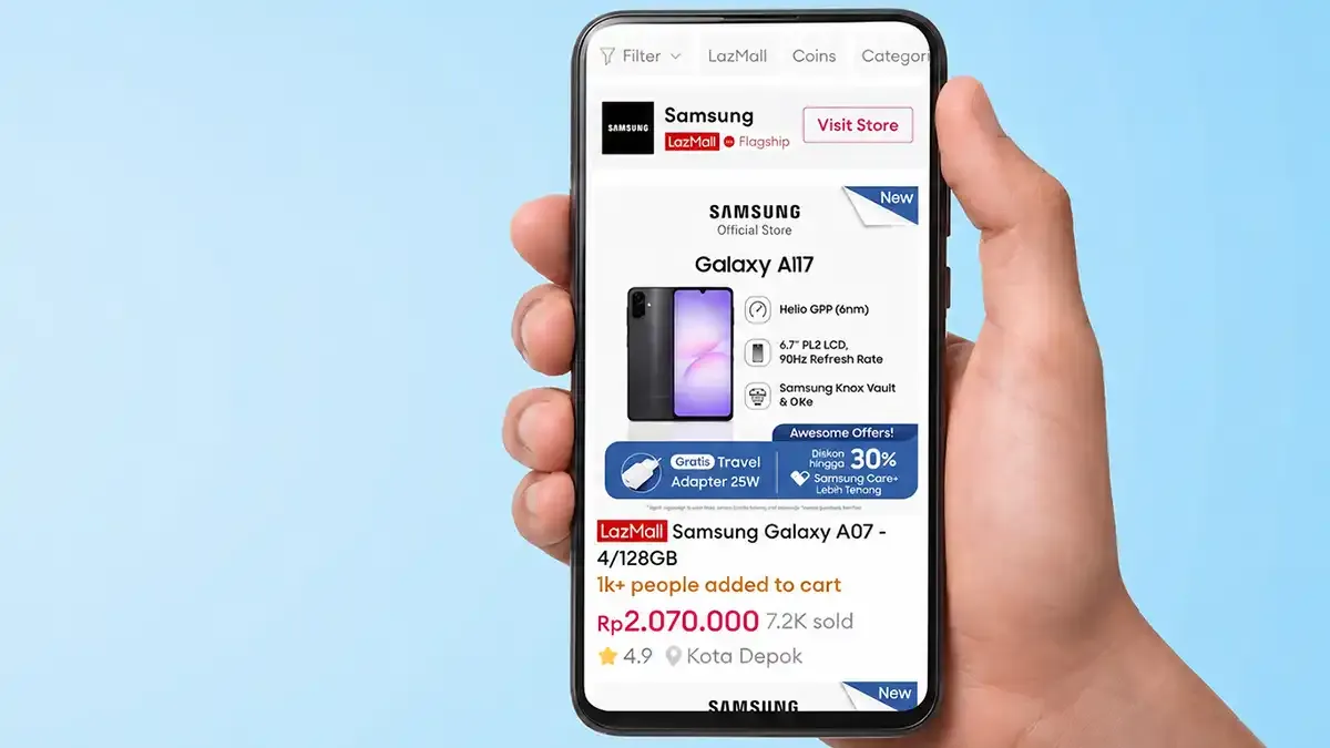 Rahasia Samsung Raup Penjualan Tiga Digit di Lazada